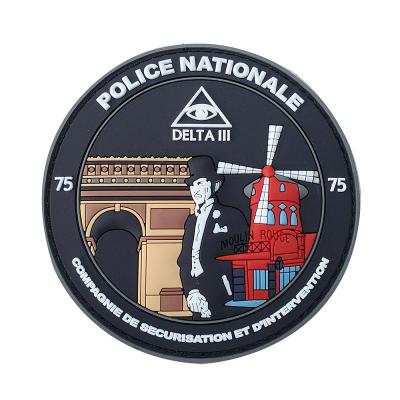 Parche de PVC de engranaje táctico de escudo militar personalizado para policía