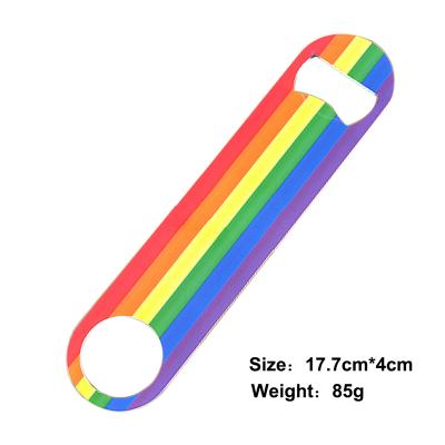abrebotellas de sublimación imprimible de arco iris de metal personalizado para favor de boda