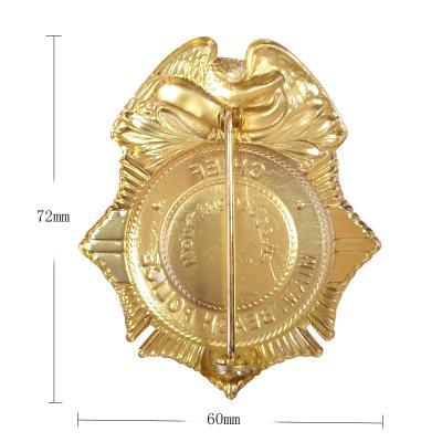 Insignia de alguacil personalizada Policía Oro Plata Esmalte Pin Insignia