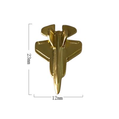 Insignia promocional del Pin del metal del Pin de la solapa del aeroplano del oro de encargo 3D