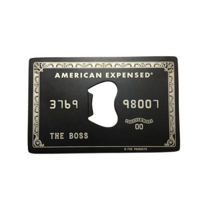 Black Credit Card Bottle Opener